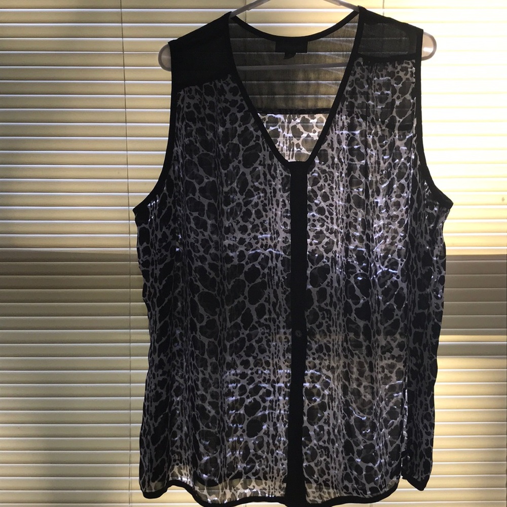 Women’s sleeveless sheer top